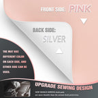 Desk Mat, Blotter, Dual-Sided Office Desk Pad, Waterproof Desk Mat for Desktop, Desk Blotters, PVC Leather Pad Protector (Pink, 31.5" X 15.7")
